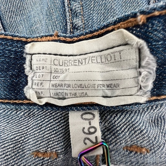 Current/Elliott Moody Cuffed Hem Denim Jean Shorts Size 26 Women’s - Picture 2 of 6